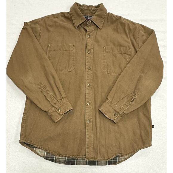 Coleman Other - VTG Coleman Outdoors Shirt Mens XL Brown Twill Plaid Flannel Lined Chore Work